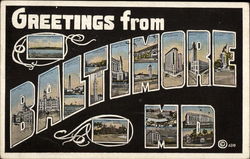 Greetings from Baltimore, Md Postcard