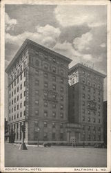 Mount Royal Hotel Baltimore, MD Postcard Postcard