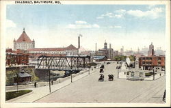 Fallsway, Baltimore, Maryland Postcard