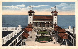 Entrance to New Garden Pier Atlantic City, NJ Postcard Postcard