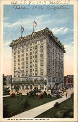 The new Savannah Hotel Georgia Postcard Postcard