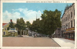 United States Hotel and Main Street Postcard