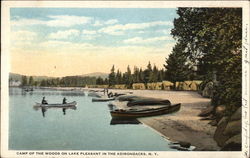 Camp of the Woods on Lake Pleasant in the Adirondacks Postcard