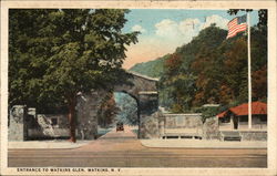 Entrance to Watkins Glen Postcard