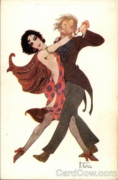 Dancing French Couple A. Vallee
