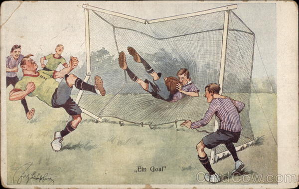 Soccer Players Scoring a Goal