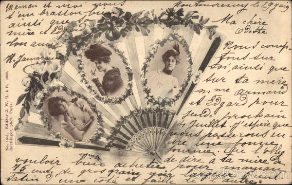 Attractive Women on a Fan