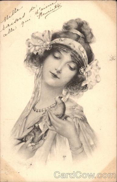 Young Woman Holding Birds Women