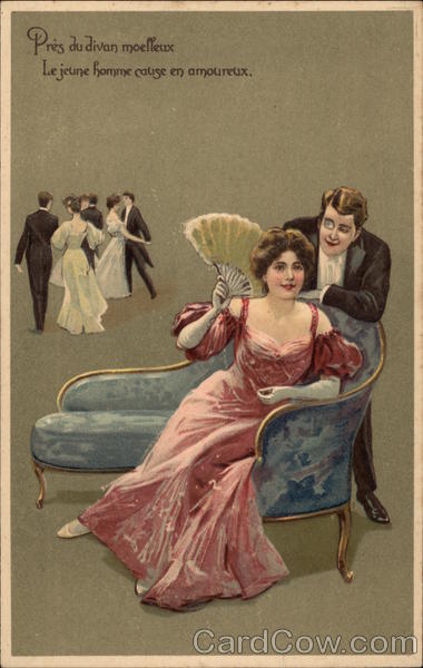 Couple Seated on Chaise Couples