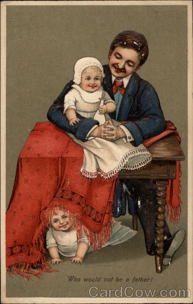 Man with Two Babies