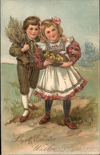 Best Easter Wishes - Children with Chicks With Children