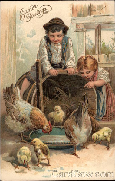 Easter Greetings With Bunnies