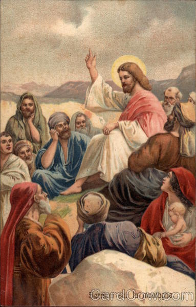 Jesus Preaching to a Crowd (Sermon on the Mount) Religious