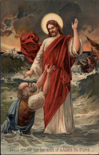 Jesus Walking on Water and St. Peter Religious