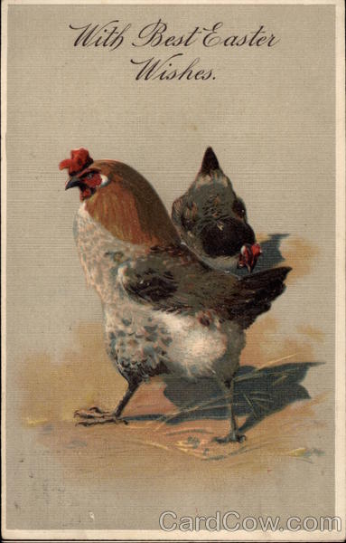 Brown and Black Hens With Other Animals