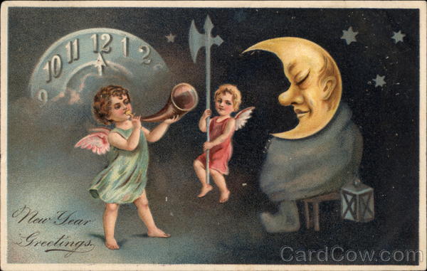 New Year Greetings Angels & Cherubs