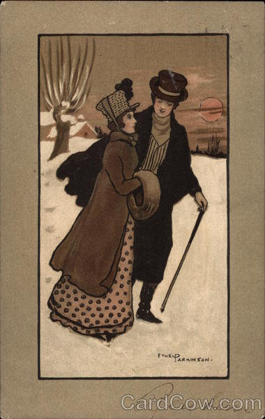 Couple Walking in the Snow Ethel Parkinson Couples