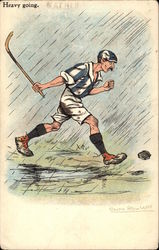 Heavy Going - Field Hockey Postcard