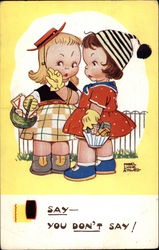 Two Gossipy Girls Postcard Postcard