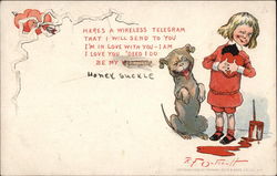 Wireless Telegram Children Postcard Postcard