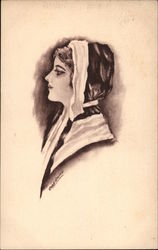 Woman's Profile Postcard