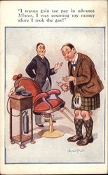 Scottish Man at Dentist Postcard