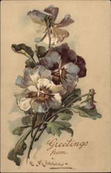 Sprig of Purple Flowers Postcard