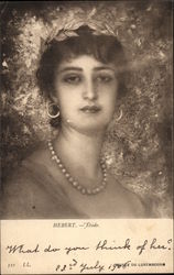 Woman with Laurels and Pearls Postcard