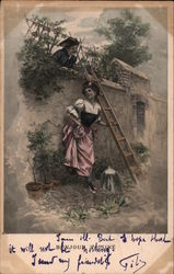 Bonjour Voisine - Hello Neighbor Postcard