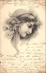Portrait of a Young Woman Postcard