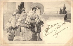 Three Women Sunning Postcard