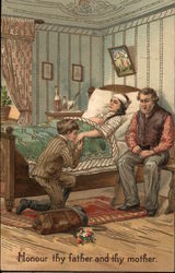 Honour Thy Father And Thy Mother Postcard