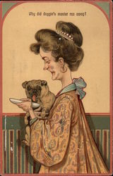 Why Did Doggie's Master Run Away? Postcard