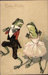 Cake-Walk Frogs Postcard Postcard