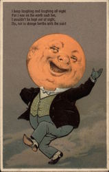 Man with Moon Head Postcard