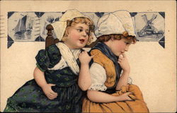 Two Dutch Girls on a Chair Two Dutch Girls on a Chair