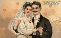 Your wedding day is bright and gay Postcard