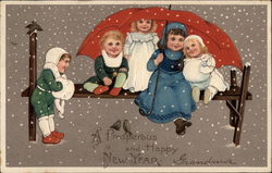 A prosperous and Happy New Year Postcard