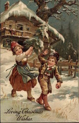 Loving Christmas Wishes Postcard