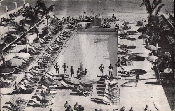 Pool Scene at Seacomber Surfcomber Miami Beach Florida