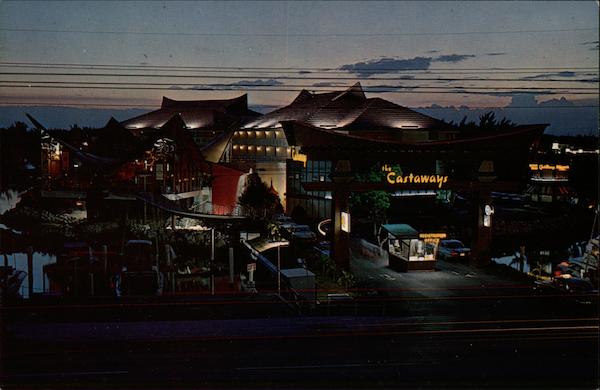 Castaways Motel at Night Miami Beach Florida