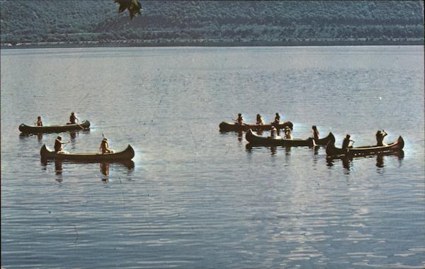 Canoers on Beautiful Lake Pepin - Camp Villa Maria Frontenac Minnesota