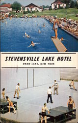 Stevensville Lake Hotel Swan Lake, NY Postcard Postcard