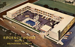 Regency House Motel Broadview, IL Postcard Postcard