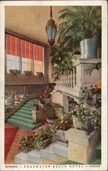 Entrance, Edgewater Beach Hotel Postcard