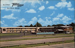 Elyria TraveLodge Postcard