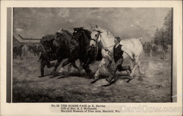 The Horse Fair by E. Barrias Art