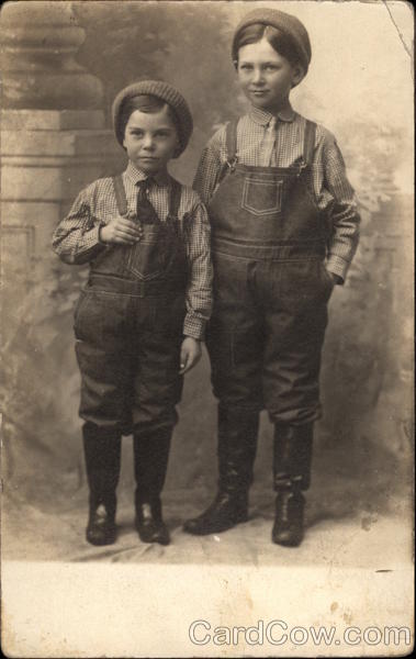 Two Children in Matching Outfits