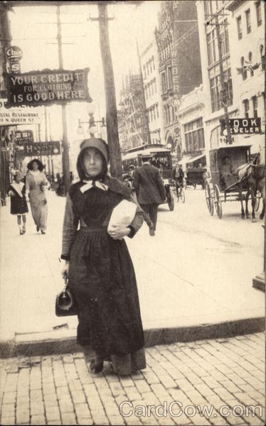 Amish Woman Shopping Lancaster Pennsylvania