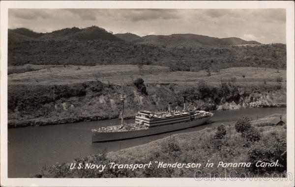 U.S. Navy Transport Henderson in Panama Canal